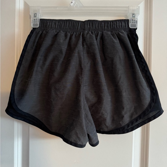 Nike Women's Dark Gray and Black Athletic Shorts - Picture 3 of 3